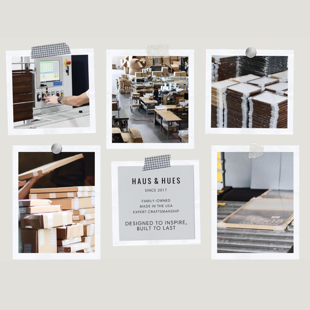 HAUS AND HUES Beige Oak Wood 11x14 Picture Frame, Set of 4, Natural Finish