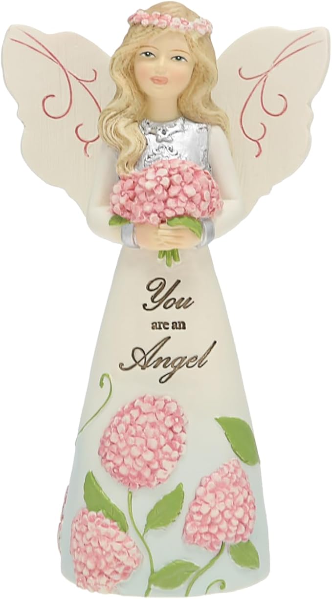 Pavilion Gift Company - You are an Angel - 5" Angel Figurine Floral Spring Home Decor Religious Survivor Hospital Stay Present
