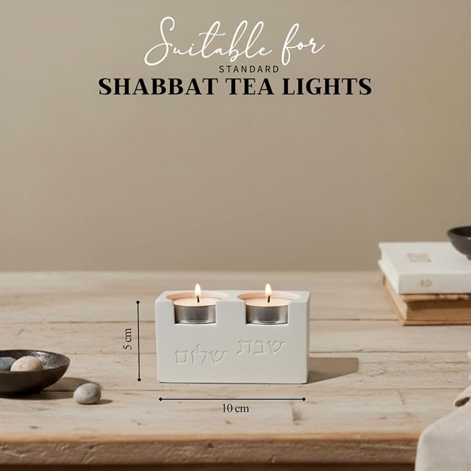 Cube Luxury Candle Holder Set – Modern Décor for Living Room & Dining Table - White