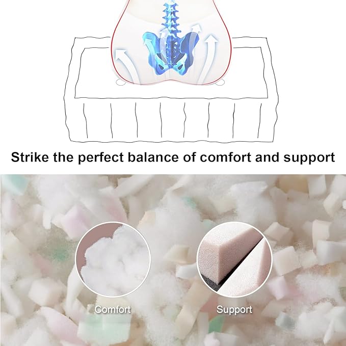Square Floor Pillows, Large Floor Cushion for Adults Kids, Meditation Floor Pillow Seating Cushion with Shredded Memory Foam and Silk Wadding, 20"x20"x5" Black