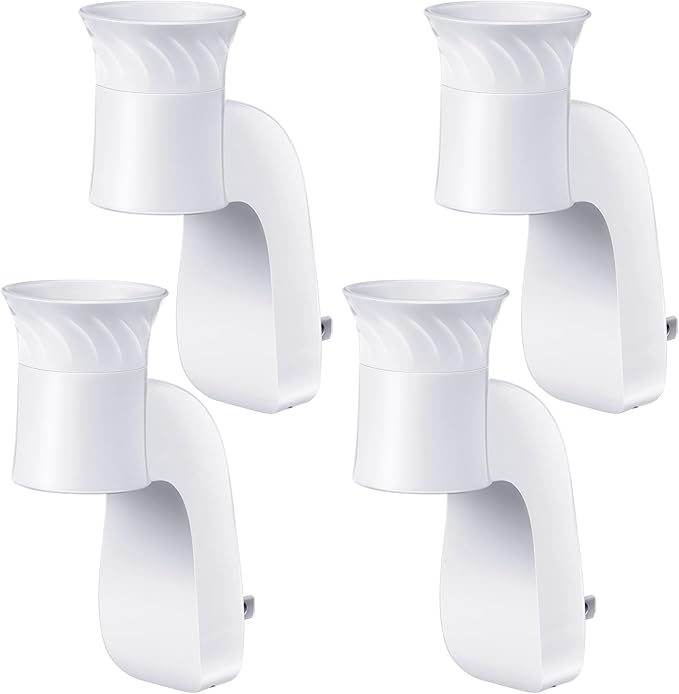 Hohean 4 Pack Wall Fragrance Plug in Compatible with Bath and Body Works WallFlower Refills, ETL Certified, Rotatable, Precise Scent Adjustable Fragrance Control Diffuser Plug for Home, Office (White)