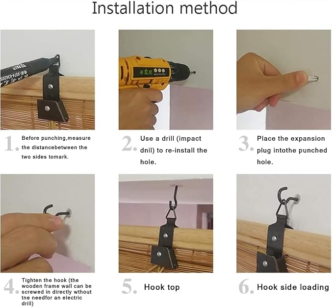 XIUXIU Bamboo Roller Shades Roman Shades for Window Roll Up Blinds for Home Light Filtering Indoor Outdoor Patio C 56"" Wx83 H, Colour C