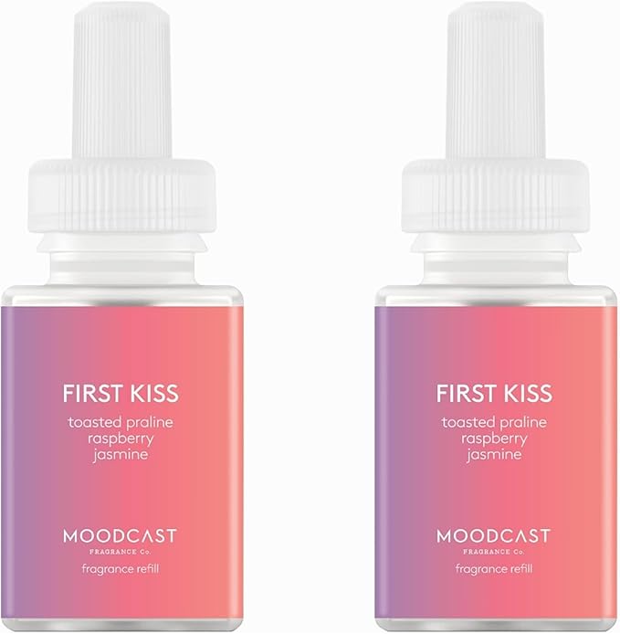 Pura & Moodcast Home Scent Refill - Smart Home Air Diffuser - Long-Lasting Premium Fragrance per Refill - Household Essential - Clean & Safe Diffuser Fragrance - 2 Pack, First Kiss