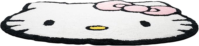 Jay Franco Hello Kitty Plush White Fluffy Accent Rug - 4 x 3 ft Area Rug for Bedroom or Living Room Decor