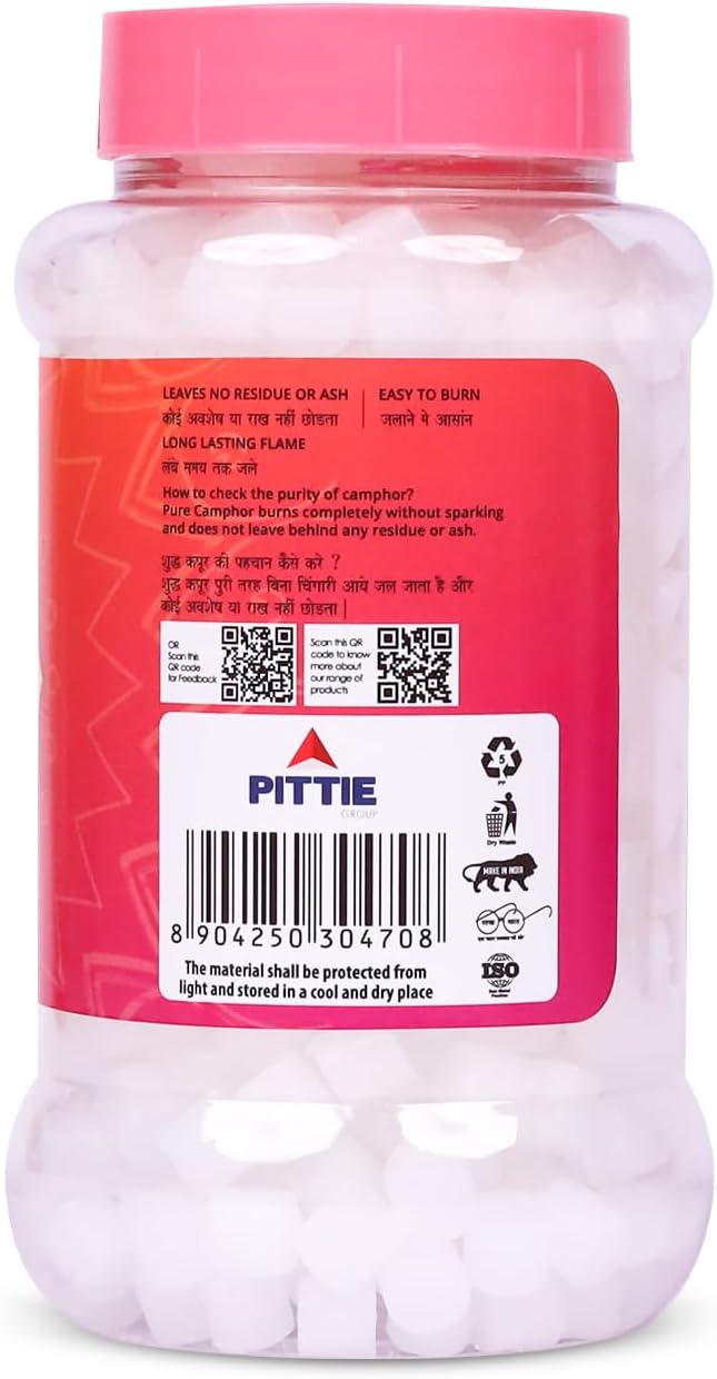 Shubhkart Surabhi 100% Pure Camphor Crystals or Aromatherapy, Incense, Odor Eliminator, Puja (Surabhi Camphor, 250 g | 8.8 oz)