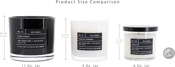 Lulu Candles | Espresso Bean | Luxury Scented Soy Jar Candle | Hand Poured in The USA | Highly Scented & Long Lasting (9 Oz. 2 Pack)