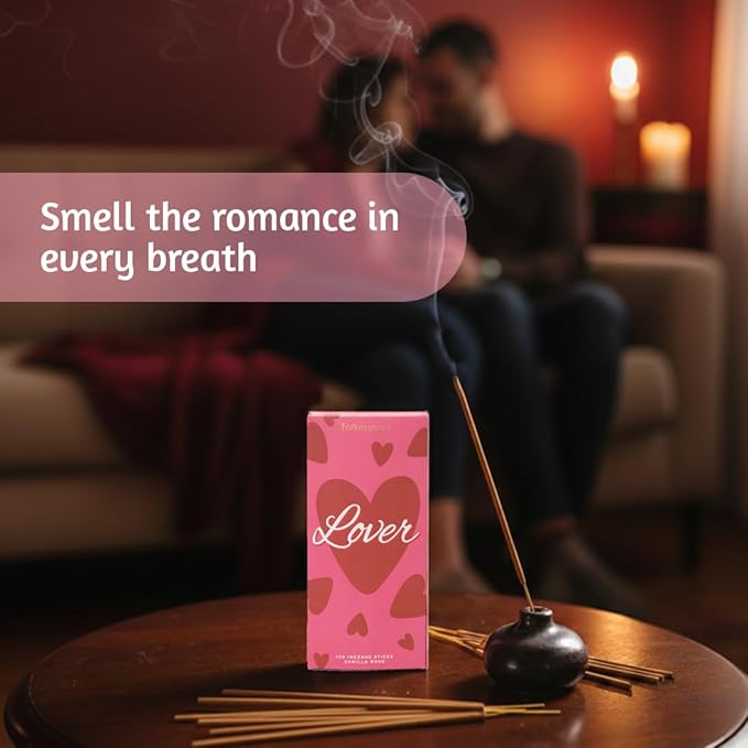 Folkulture Incense Sticks (120 Sticks)| Vanilla & Rose Premium Insence-Sticks for Aromatherapy, for Women, Her |No Charcoal,Non Toxic, 45 Mins, Long Burning Inscents-Sticks