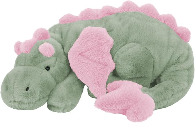 ARELUX Large 36in Cute Dragon Stuffed Animals Plush Toy Soft Matcha Green Pterosaur Plushie Giant Fuzzy Dinosaur Pillow Plushies with Pink Wings Cuddly for Friends Family Member