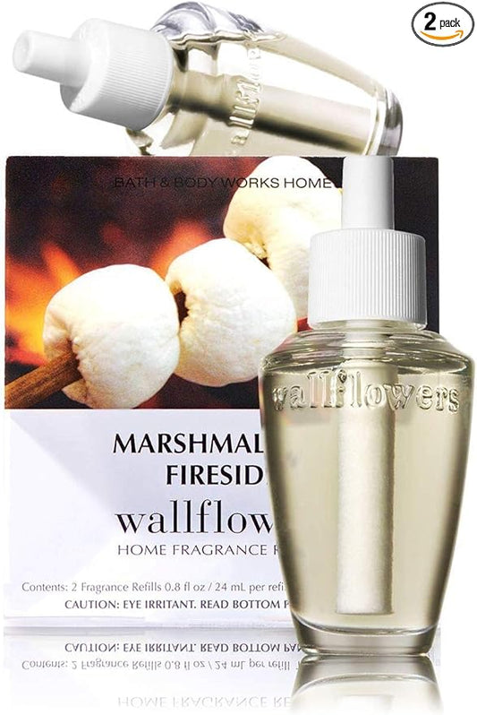Bath & Body Works Slatkin & Co Marshmallow Fireside Wallflower Home Fragrance 2 bulb refills