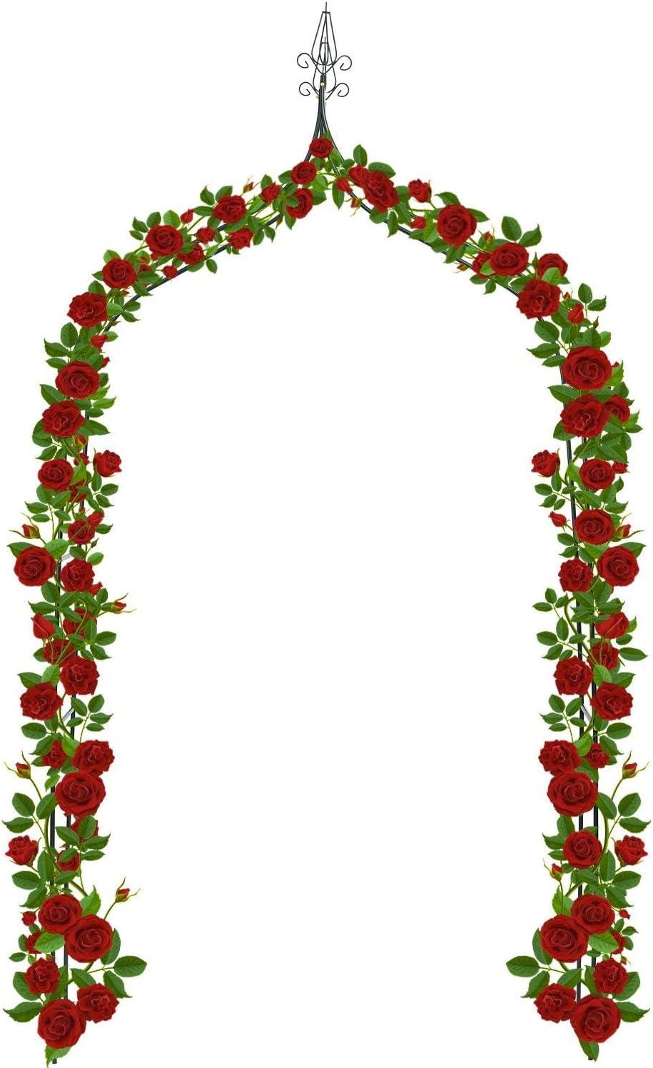 DOEWORKS Wedding Arch Stand, Party Show Backdrop Arch Frame, Garden Metal Arbor, 8'4'' High x 4'7'' Wide, Dark Green.