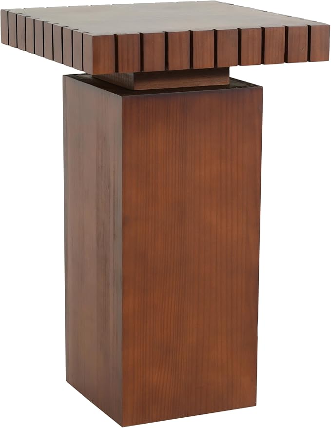 Christopher Knight Home Sidas Modern Square Side Table, Living Room Sofa End Table, Small Coffee Table, No Assembly Needed, Walnut