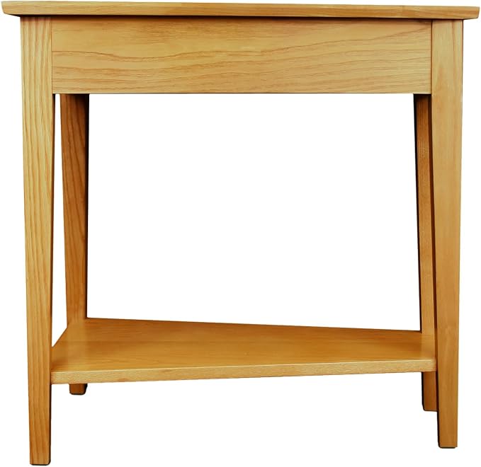 Leick Home 10074-DS Recliner Wedge Side Table with Shelf, Desert Sand