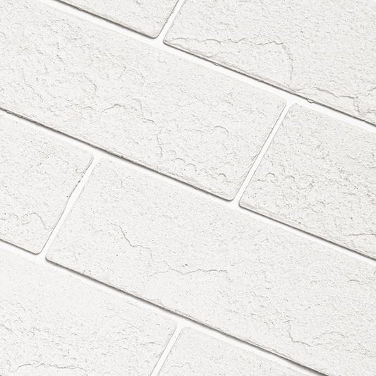 Vintage Faux Brick Wall Tiles, 3D Thin Brick Veneers for Bedroom, Bathroom, Kitchen, Fireplace and Fence Wall Panels (2, White)