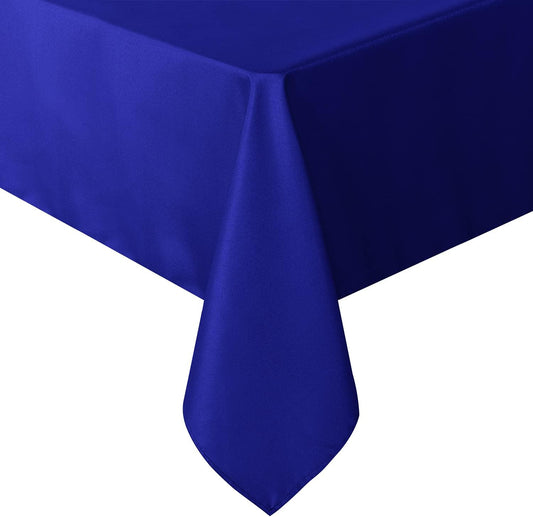 sancua Square Tablecloth - 70 x 70 Inch - Stain and Wrinkle Resistant Washable Polyester Table Cloth, Decorative Fabric Table Cover for Dining Tables, Buffet Parties and Camping, Royal Blue