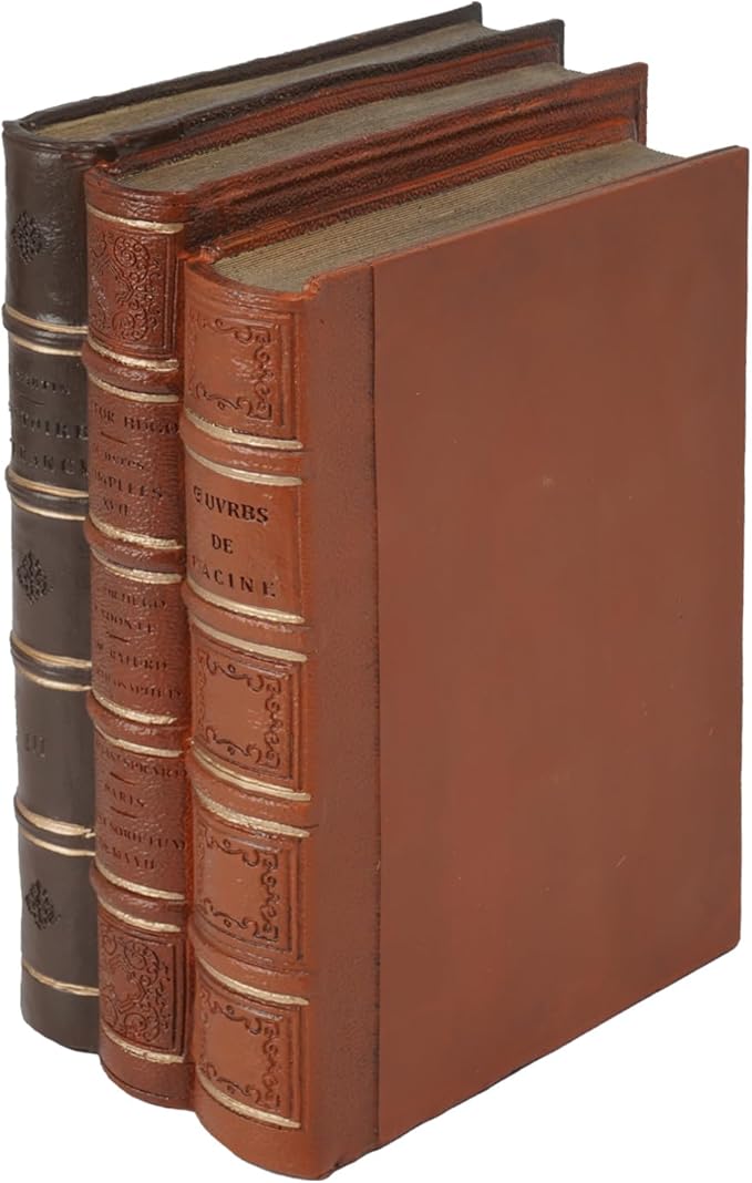 Guichifun Decorative Books Home Decor Accents - Resin Retro Classical Fake Books Faux Books Decoration Gifts for Men Coffee Table Shelf Decor for Living Room Decor 7.8 * 4.7 * 11 Inch