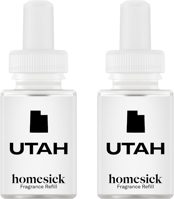 Pura & Homesick Home Scent Refill - Smart Home Air Diffuser Fragrance - Long-Lasting Luxury Scent per Refill - Clean Diffuser Fragrance - Household Essential - 2 Pack, Utah