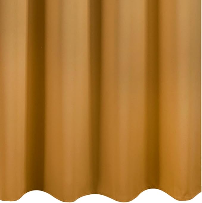 LEMOMO Mustard Yellow Thermal Blackout Curtains/52 x 72 Inch/Set of 2 Panels Room Darkening Curtains for Bedroom