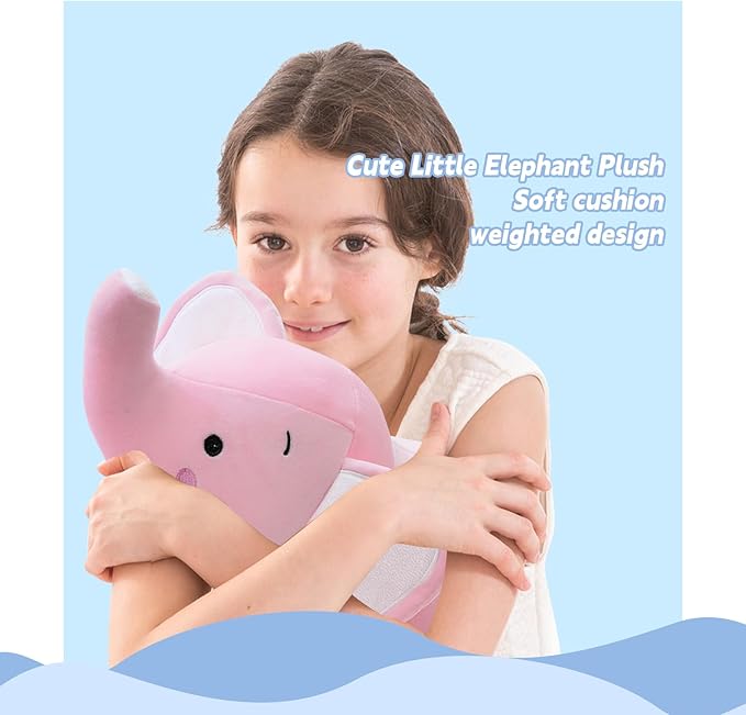 CSVBTRF Weighted Stuffed Animal, 4.2 lbs 23" Elephant Plush Hugging Pillow for Kids Gift - Elephant Stuffed Animals