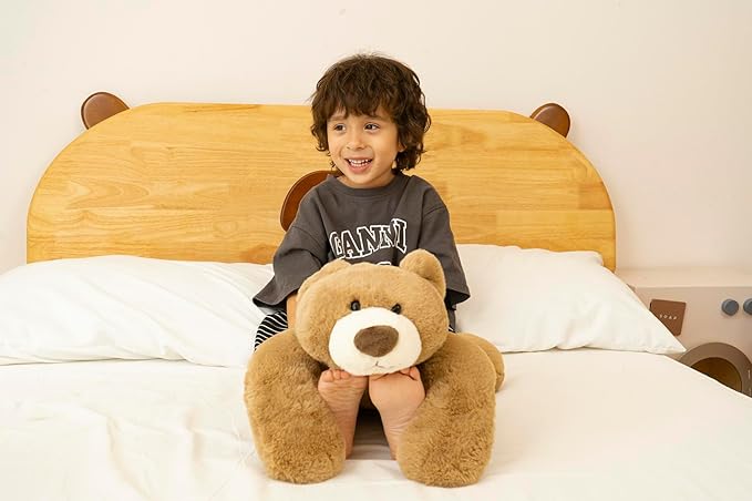 Niuniu Daddy 20" | 3.3 Pound Weighted Bear Stuffed Animals for Adults Kids, Giant Large Teddy Bear Plush Toy, Cute Brown Bear Body Pillow with Soft Fur & Body for Gift Christmas Birthday Holidays