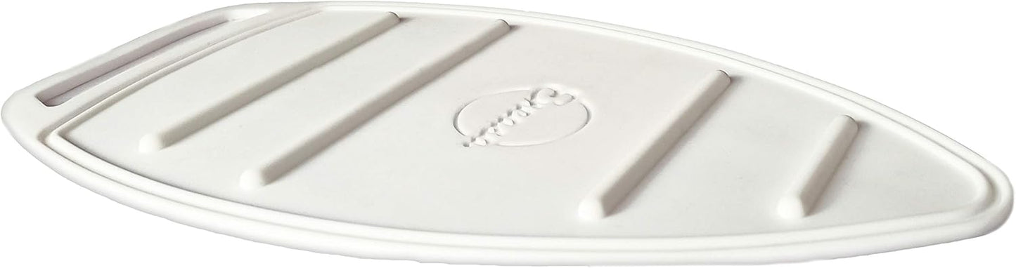 Encasa Homes Silicon Mat for Hot Iron Rest - Heat Resistant, Anti - Slip, Thicker Pad for Protecting Your Table During Ironing, Non-Burning, Machine Washable, Durable - White