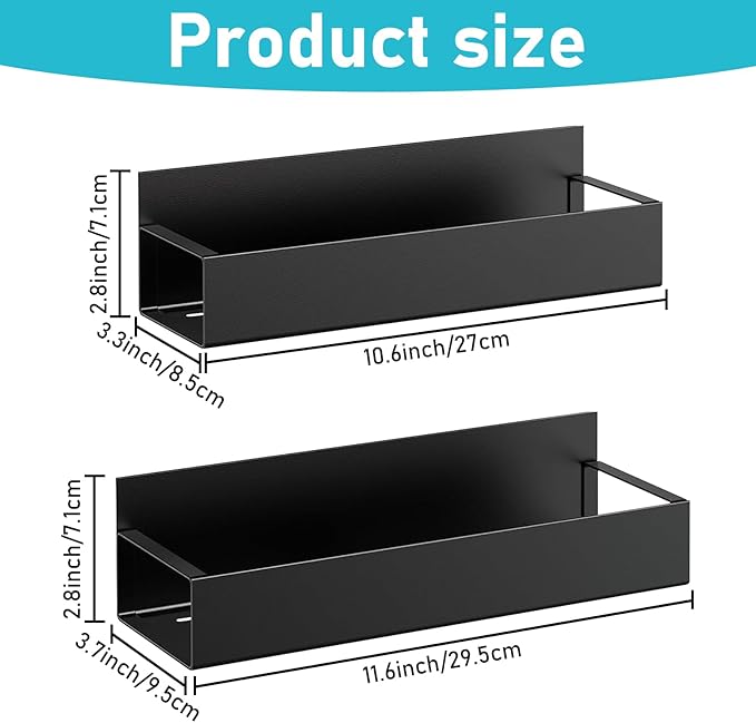 2 Pcs Magnetic Spray Can Holder, Magnet Toolbox Holder, Wall Mounted Spray Bottle Rack, Mechanic Paint Can Organizer, Tool Box Storage Rack for Garage Home Workspace (Black)