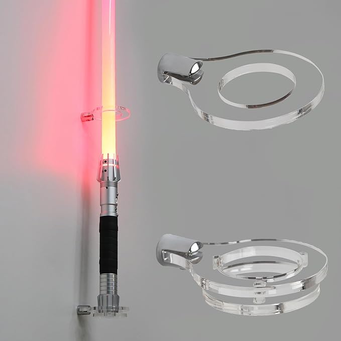 lightsaber vertical wall mount.lightsaber wall mount holder.Applicable to most lightsabers.(Transparent 1 hole)