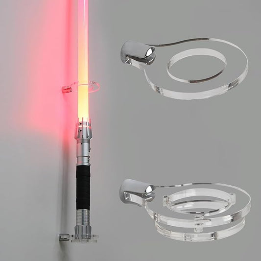 lightsaber vertical wall mount.lightsaber wall mount holder.Applicable to most lightsabers.(Transparent 1 hole)