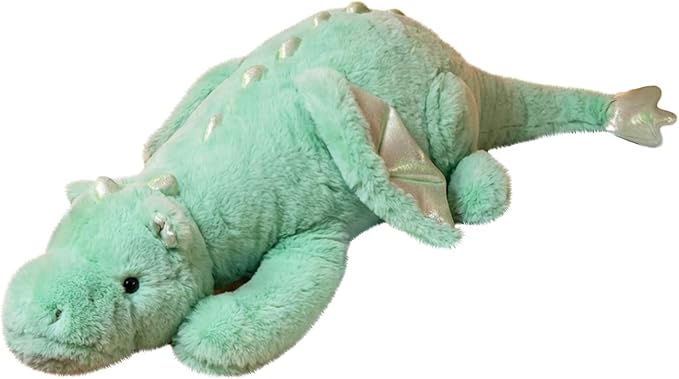ARELUX Giant 50in 3Lb Big Green Dragon Large Stuffed Animals Cute Plush Toy Fuzzy Jumbo Dinosaur Pillow Plushies with Wings Cuddly Soft Pterosaur Plushie for Friends Family Member