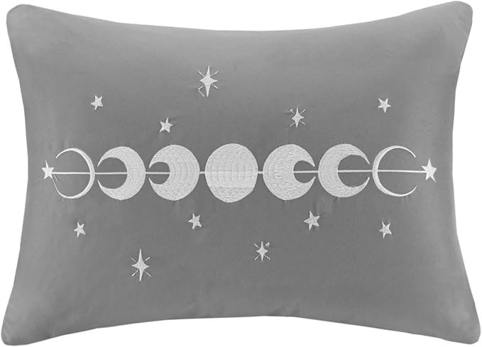 Intelligent Design Queen Duvet Cover Set, Velvet Queen Duvet Set, Luxury Diamond Quilting Grey Duvet Cover, Fluffy Duvet Cover with Decorative Pillow and 2 Shams, 4 Pieces, Grey, Full/Queen