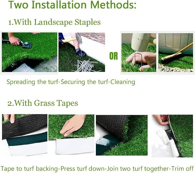 Petgrow Artificial Grass Turf 9FTX82FT(739 Square FT)- Realistic & Thick Synthetic Fake Grass Mat for Outdoor Garden Landscape Pet Dog Grass Rug Faux Turf
