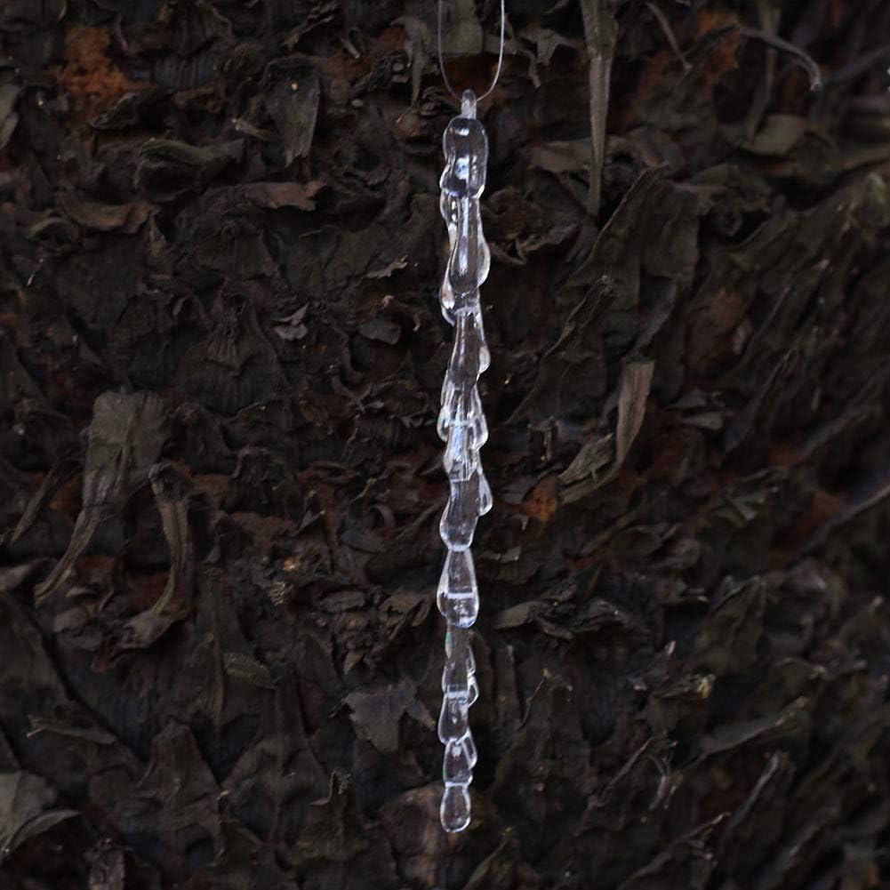 ToBeIT Chrismtas Tree icicles 50 pcs Acrylic Icicle Ornament Set for Chrismtas Decoration(50pcs Icicle)