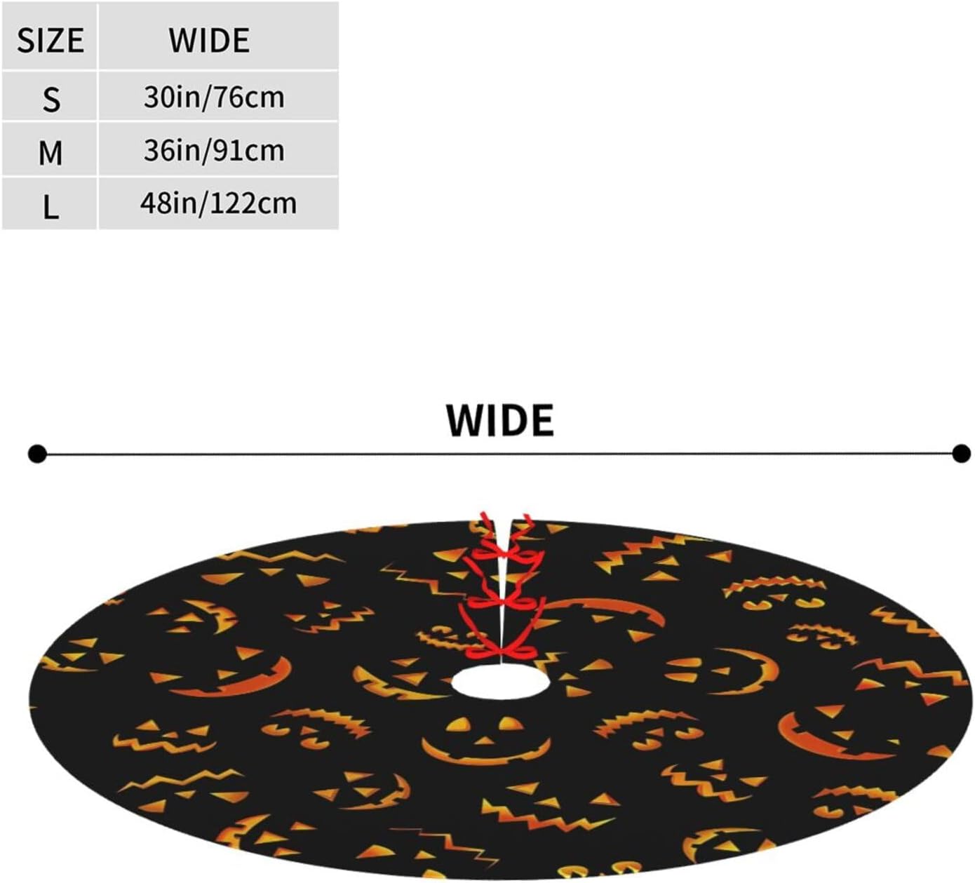 Christmas Tree Skirt,Jack O Lantern Pumpkin Smiles Xmas Tree Skirt Rustic Farmhouse Tree Skirt for Christmas Decor Xmas Holiday Home Party Decorations30