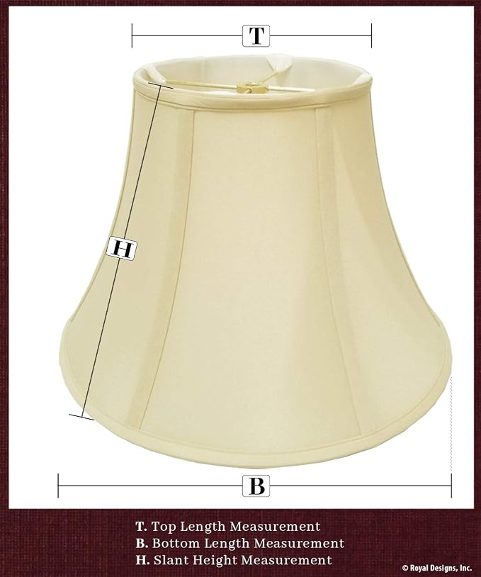 Royal Designs, Inc. BS-754U-13BG Bottom Scallop Gather Pleat Basic Lamp Shade with UNO Threaded Fitter, 5 x 13 x 9.5, Beige