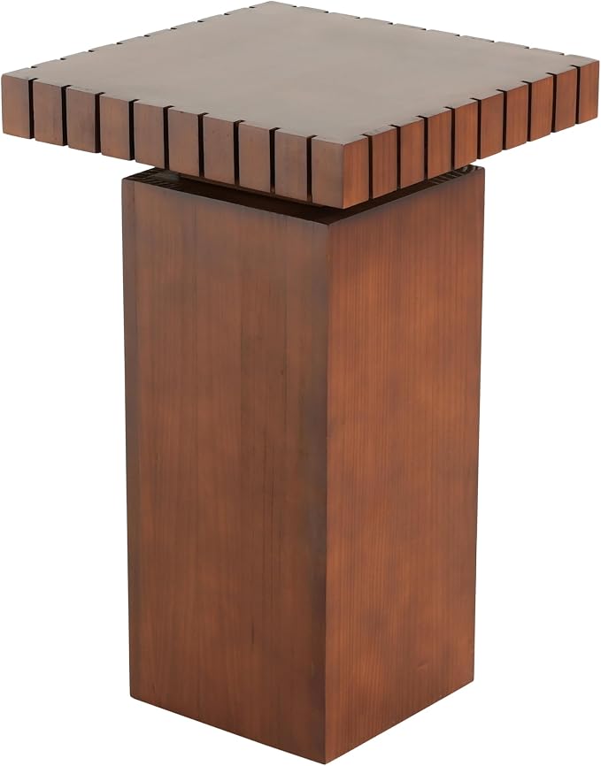 Christopher Knight Home Sidas Modern Square Side Table, Living Room Sofa End Table, Small Coffee Table, No Assembly Needed, Walnut