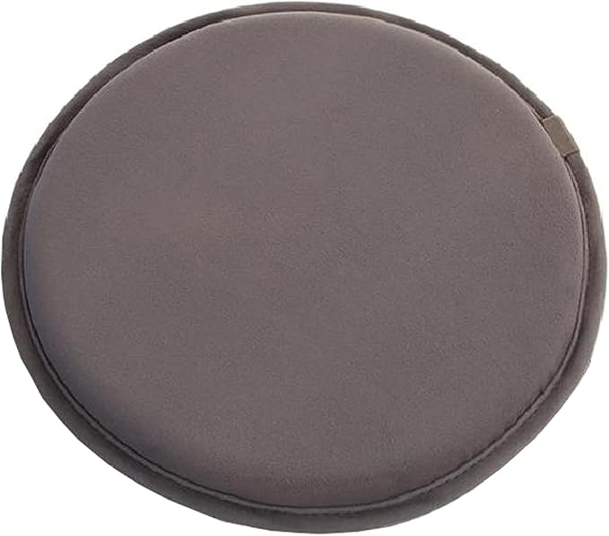 Round Seat Cushion with Ties Breathable Bar Stool Cushion Cover Tatami Cushion Pillow Kitchen, Home, Office Chair Cushion Cover (18 inch, Grey)