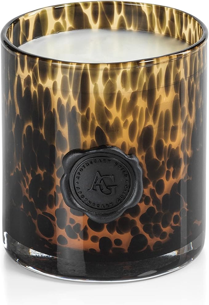 Zodax Apothecary Guild Scented Opal Glass Jar Candle in Gift Box- 11 oz - Cedar Leaf & Hinoki Cypress