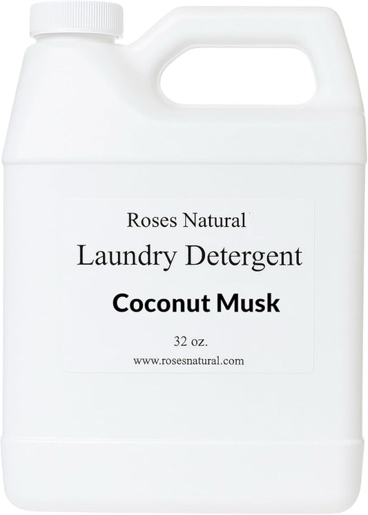 Plant-Based Liquid Laundry Detergent, 32 Fl Oz, Multiple Scents, HE Compatible (Coconut Musk)