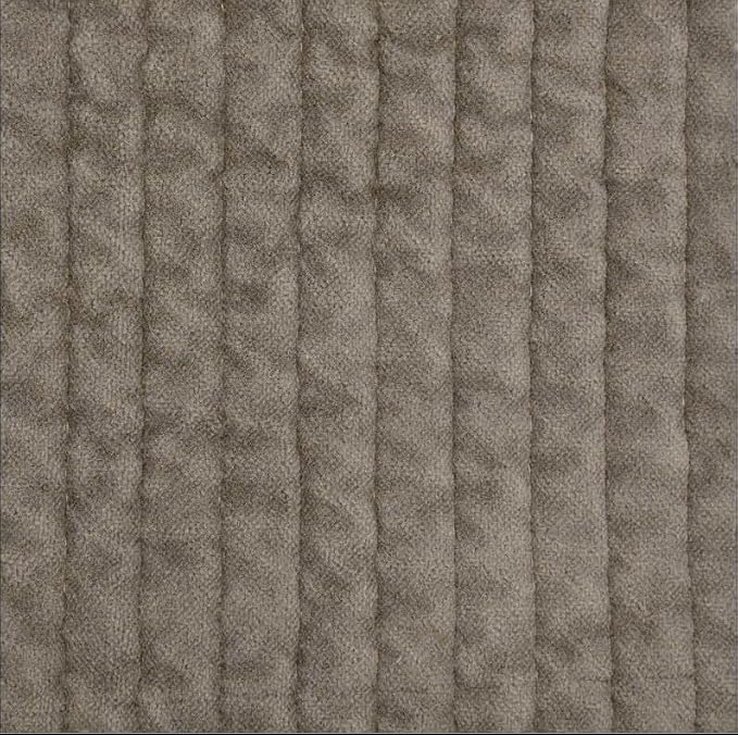 HiEnd Accents Stonewashed Cotton Velvet Quilt, Queen Size, Taupe Solid Color, Classic Traditional Rustic Style Luxury Bedding, Soft Lightweight Bed Cover