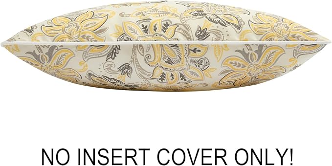 FUNHOME Waterproof Outdoor Lumbar Pillow Covers Set of 2,Home Decor for Garden Patio Furniture,Couch,Sofa 12"x20" Inch Decorative Pillows Cover Only,NO Insert(Yellow Flower)