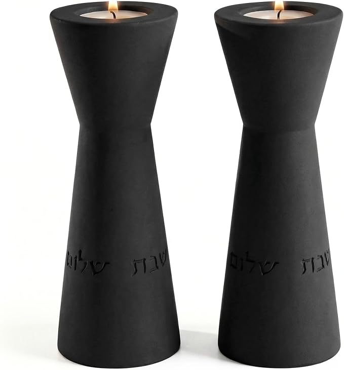 Aura Luxury Candle Holder Set – Modern Décor for Living Room & Dining Table - Black