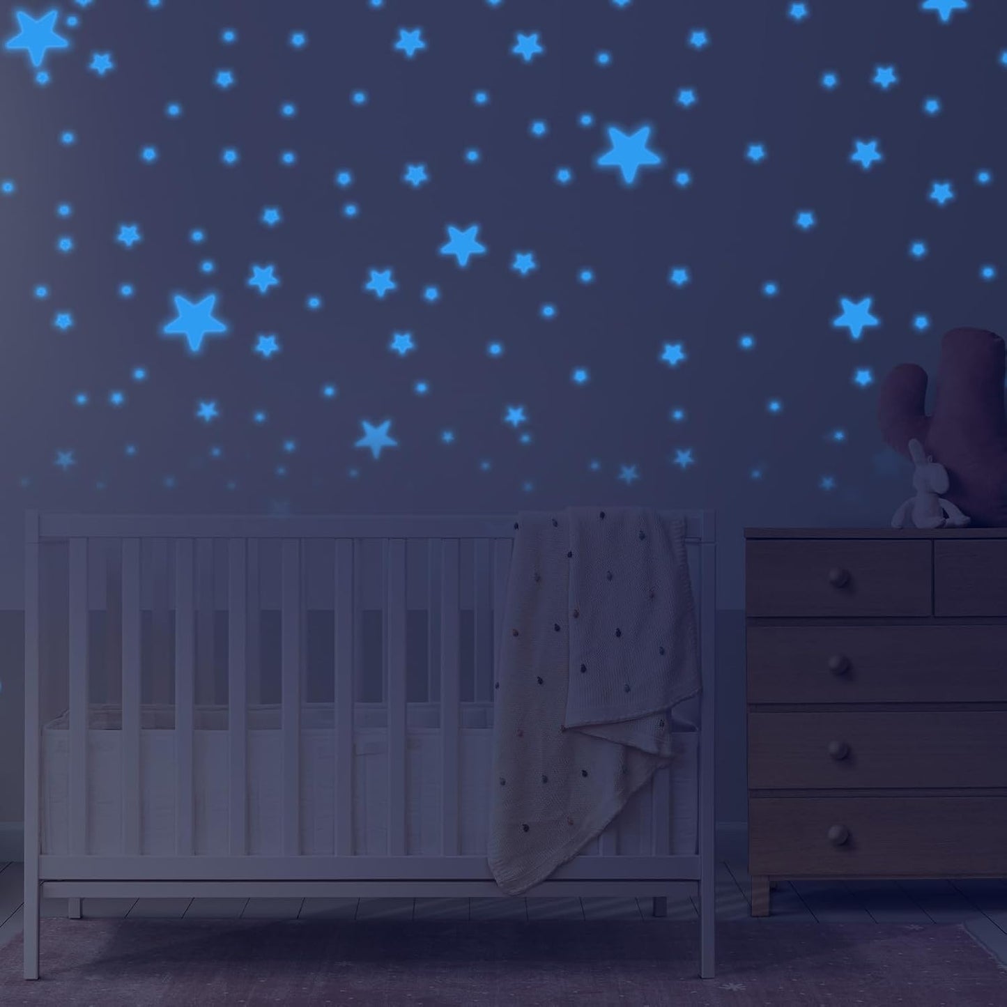 421 Pcs Glow Stars Ceiling Stars, Glow in Dark Space Planet Starry Sky Shining Decoration Perfect Universe Wall Decals for Boys Girls Kid Bedroom Living Room Decor Nursery Christmas Gifts