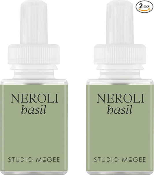 Pura x Studio McGee Home Scent Refill - Smart Air Diffuser - Long-Lasting Luxury Fragrance per Refill - Home Essential - Clean & Safe Diffuser Fragrance - 2 Pack, Neroli Basil