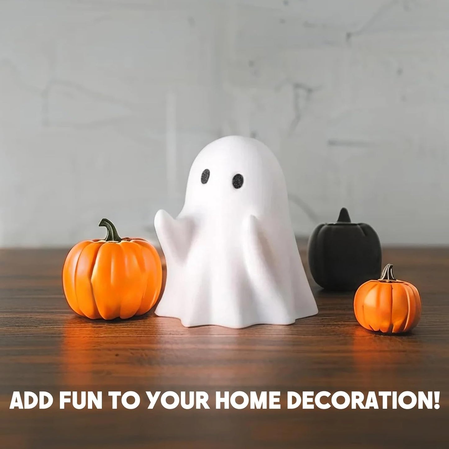 Halloween Ghost Figurine - Spooky Resin Pen Holder Statue, Cute Decor for Halloween Decorations Indoor, Funny Porch and Indoor Spooky Home Decor Gifts