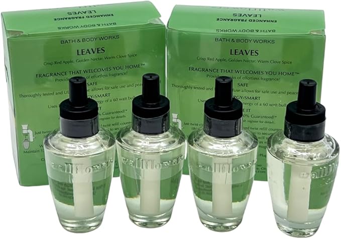 Bath & Body Works Slatkin WallFlower Bulb Refills - Leaves - Two Boxes, Four Bulbs!