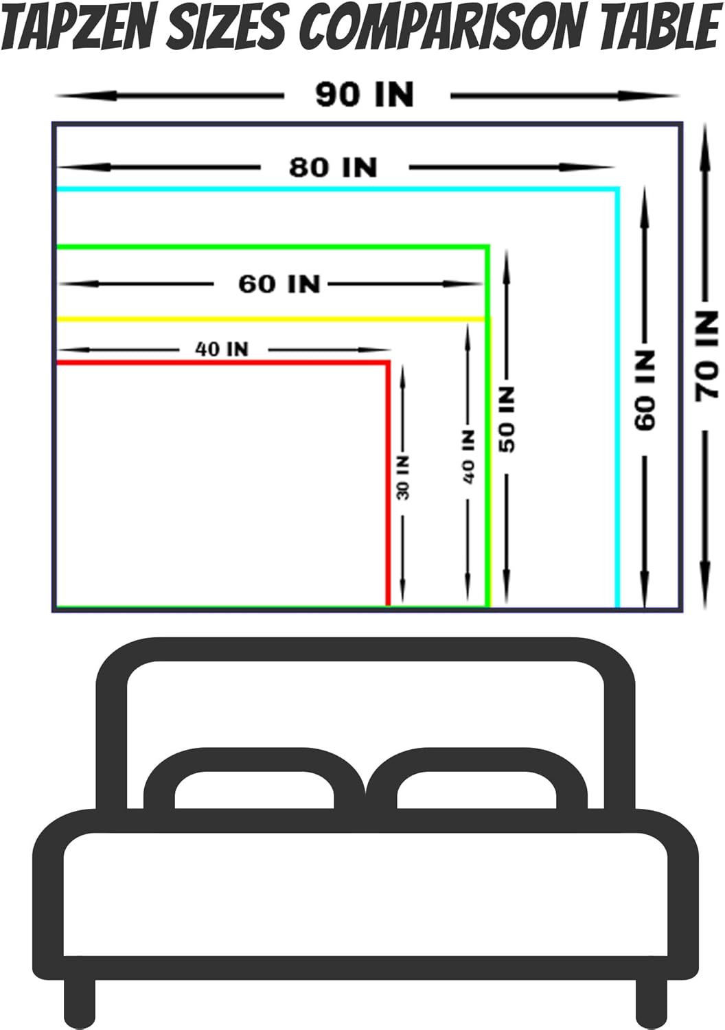 Tapzen Gothic Black and White Wall Tapestry - Dark Skeleton Horror Design - Aesthetic Cool for Bedroom or Living Room (60 x 40 inches)