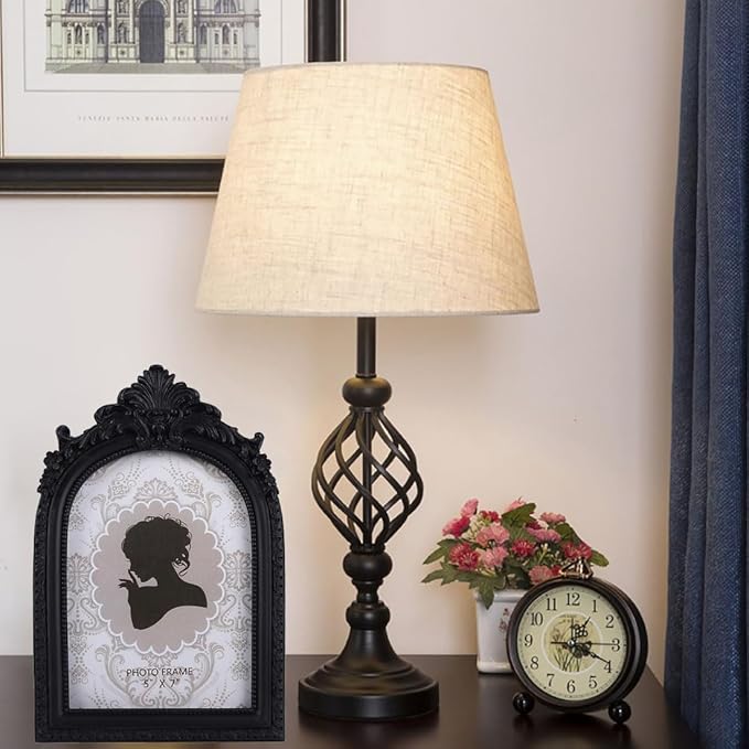 SIKOO Vintage Picture Frame 5x7 Black Gothic Picture Frame Tabletop and Wall Mount Vintage Gothic Decor Ornate Photo Gallery Art
