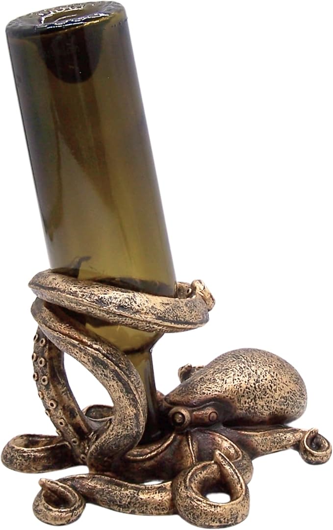 Wowser Octopus Wine Bottle Holder, Nautical Home Bar Decor, Wine Accessories, Kitchen Wine Organizer