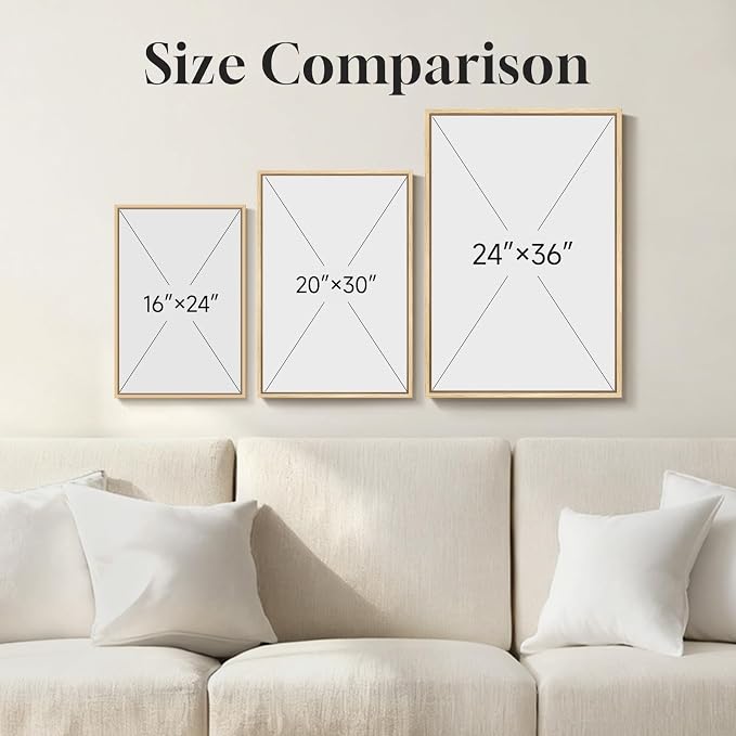 3 Piece Framed Monet Canvas Wall Art for Living Room, Large Impressionist Lake Landscape Prints Painting, Vintage Classic Picture Artwork Decor for Bedroom Dining Room 16x24 Inch