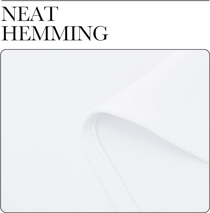 NICETOWN Room Darkening Curtains for Bedroom, Pure White, Set of 2 Panels, 62 x 84 Inch, Triple Weave Home Decoration Thermal Insulated Solid Drapes for Patio Door