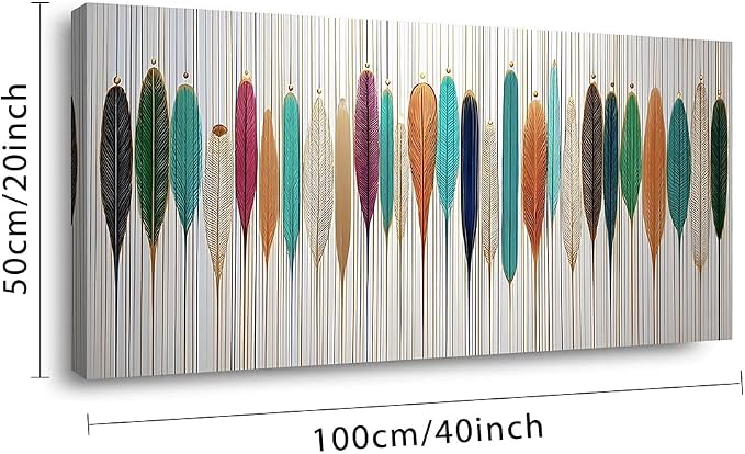 Ggaafet Indian Feather Arrow Wall Art for Bedroom Canvas Painting Prints Beautiful Boho Art Deco Modern Artwork Office Family Dining Room Decor